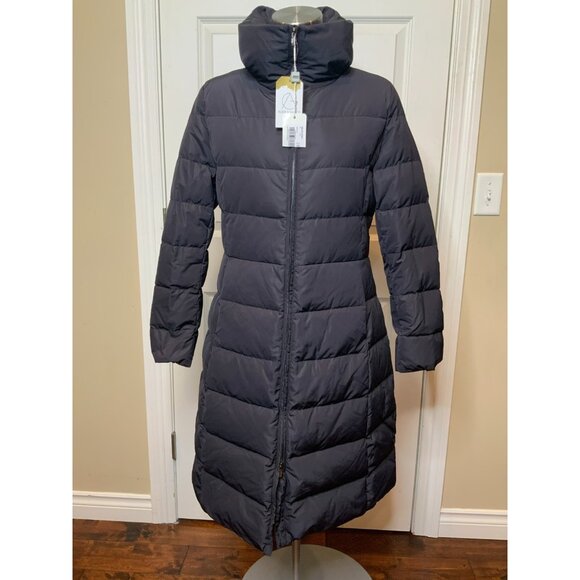 Armani Collezioni Long Black Quilted Down Puffer Coat, Size 10 | 46, NWT! $1,295 - Picture 1 of 11